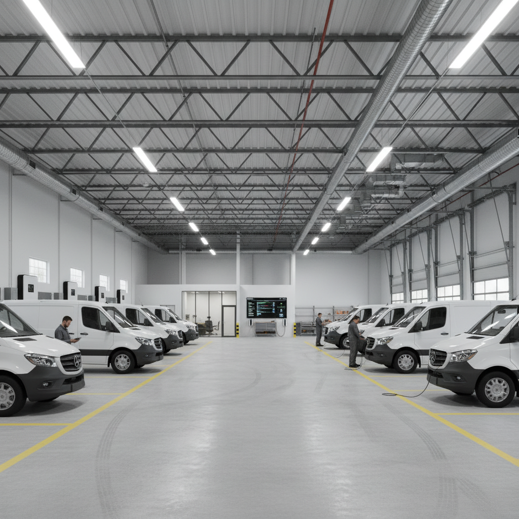 Fleet depot with battery storage